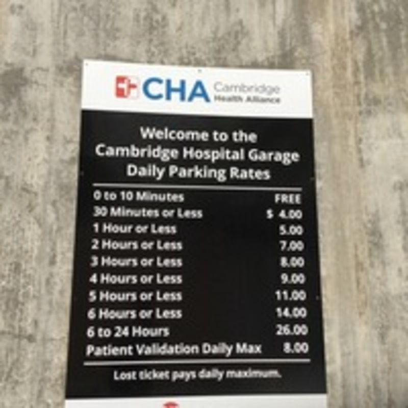 Street view of Cambridge Hospital Garage