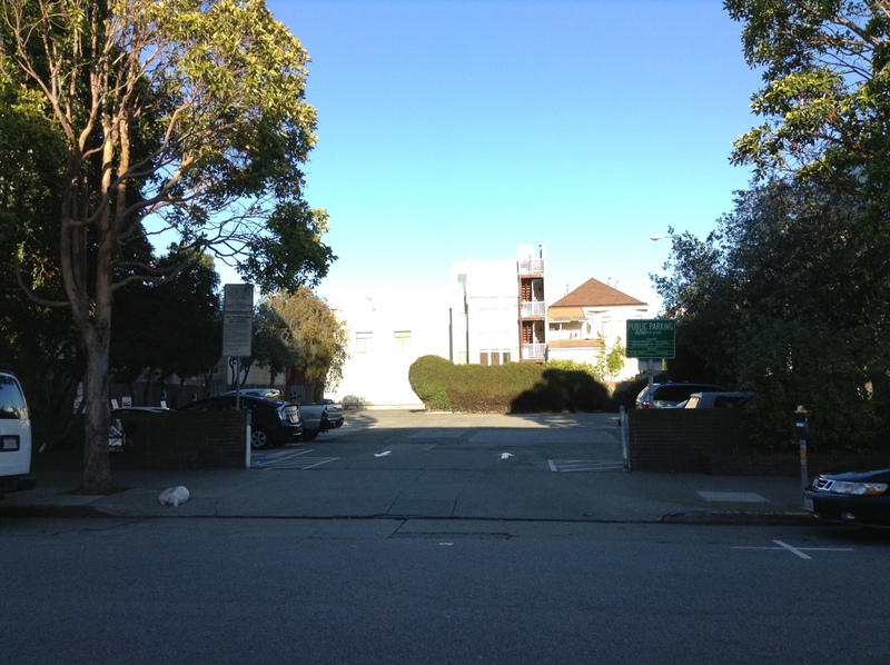 Street view of 8th Ave./Clement Lot