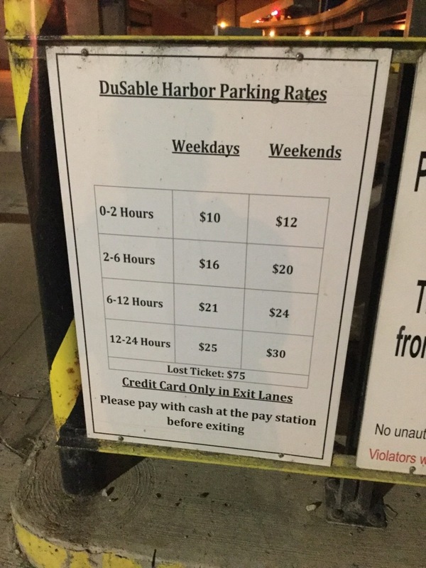 Street view of DuSable Harbor Parking