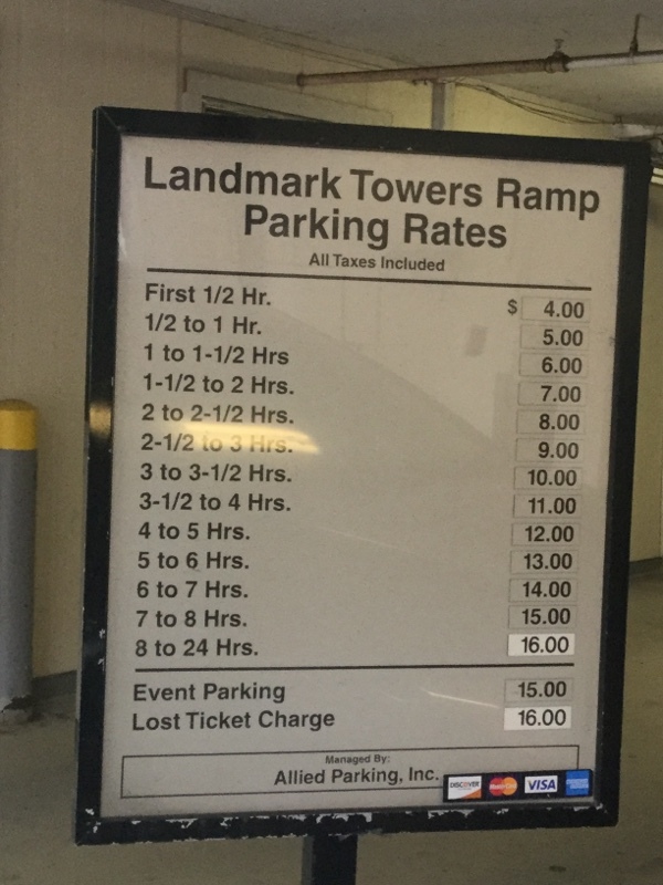 Street view of Landmark Towers Ramp