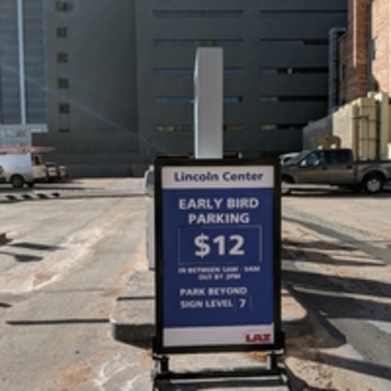 Street view of Lincoln Center Garage