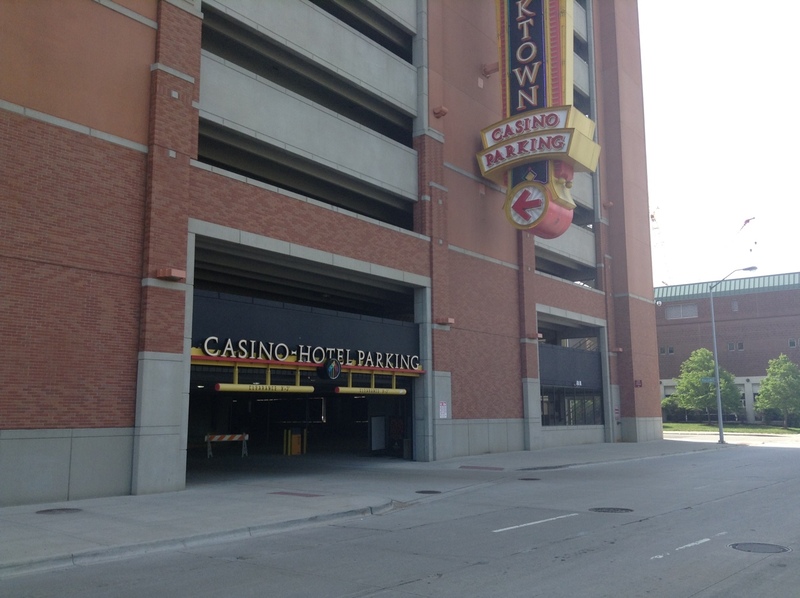 Street view of Greektown Casino Self Parking Garage