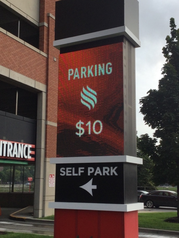 Street view of Greektown Casino Self Parking Garage