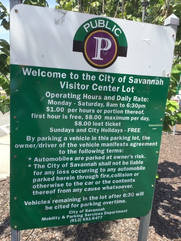 Street view of Visitor Center Lot