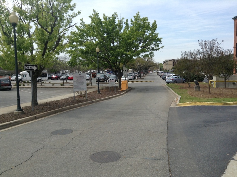 Street view of Visitor Center Lot