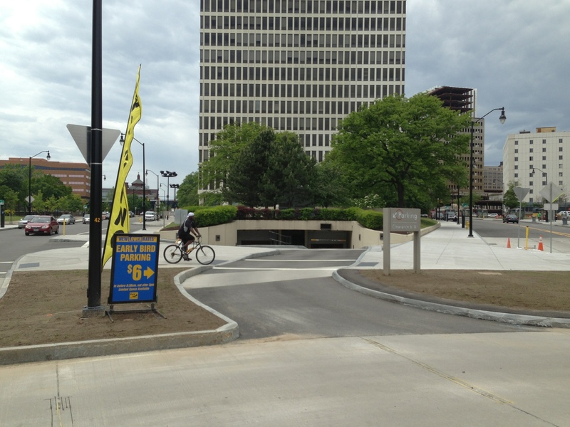 Street view of Five Star Bank Plaza