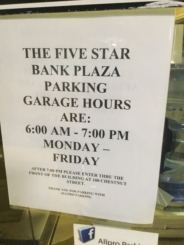 Street view of Five Star Bank Plaza