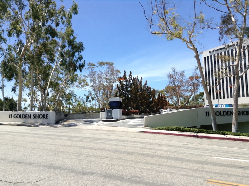 Street view of Golden Shore Street Parking Garage