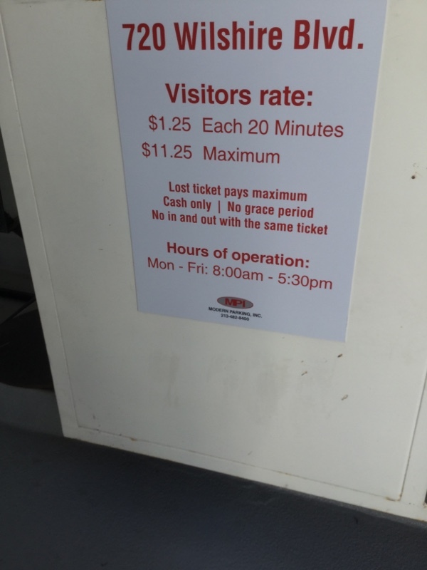 Street view of 720 Wilshire Blvd Garage