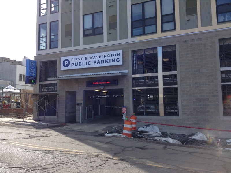 Street view of First and Washington Structure