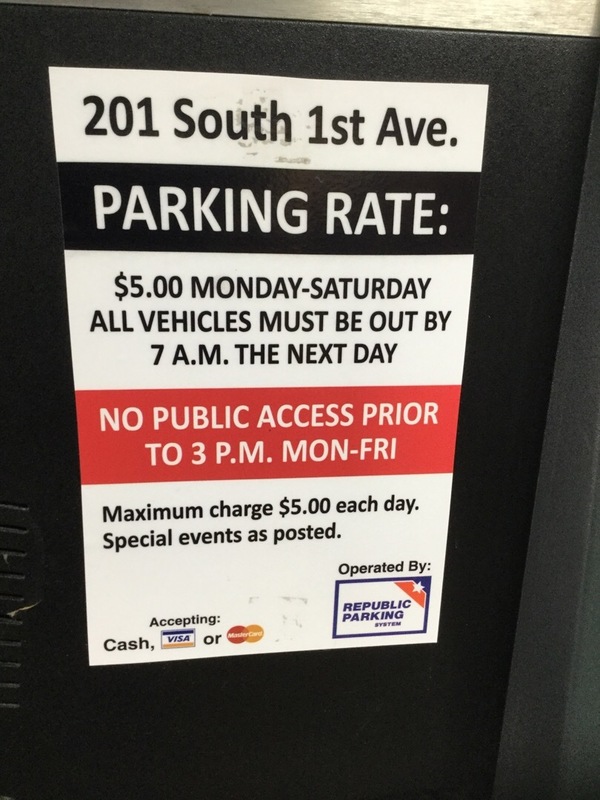 Street view of First and Washington Structure