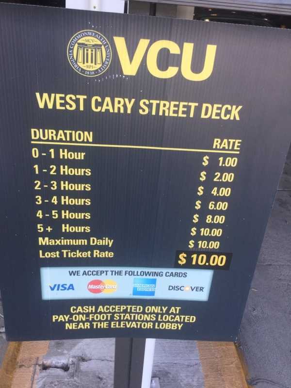 Street view of West Cary Street Deck