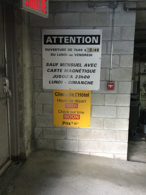 Street view of Rue Saint-Hubert Parking Garage