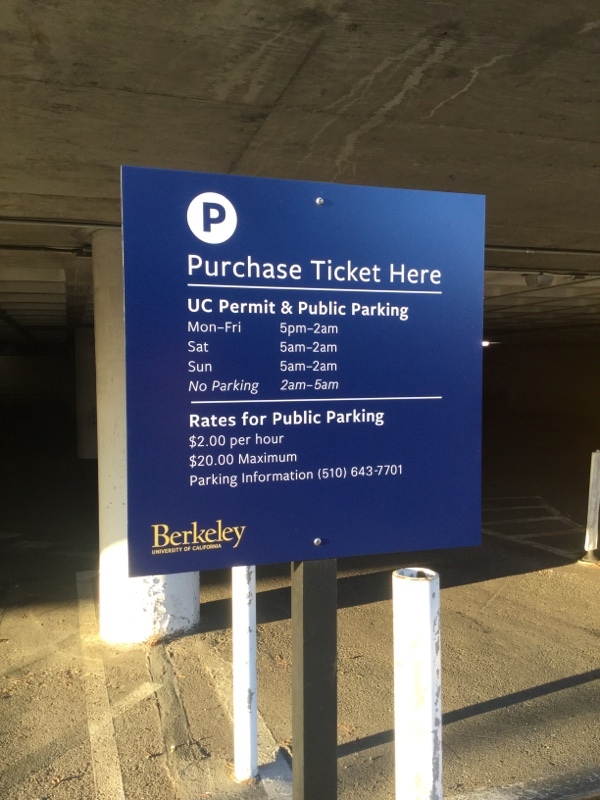 Street view of Lower Hearst Parking Structure