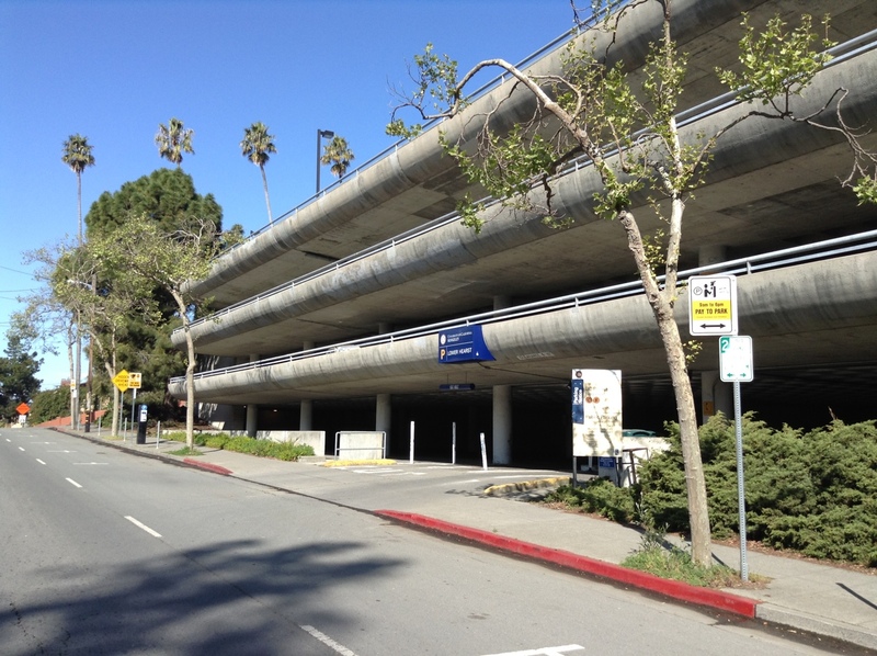 Street view of Lower Hearst Parking Structure