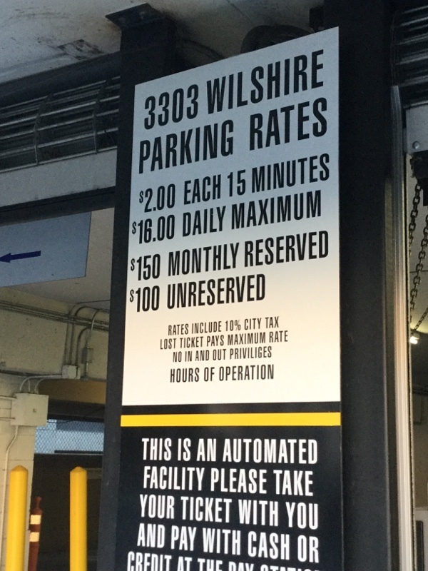 Street view of Wilshire Plaza – Garage