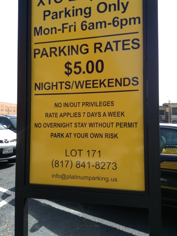 Street view of FW Transit Authority Lot