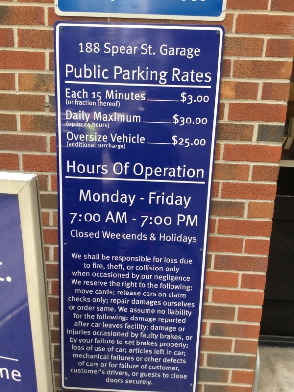 Street view of 188 Spear St Garage