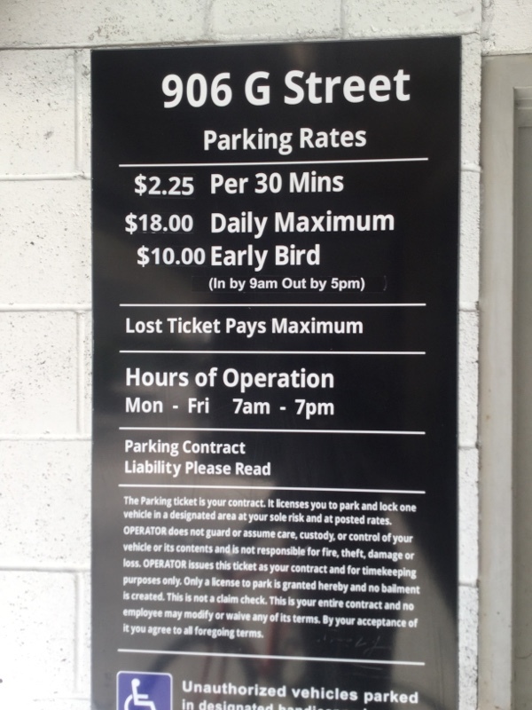 Street view of 906 G St Garage