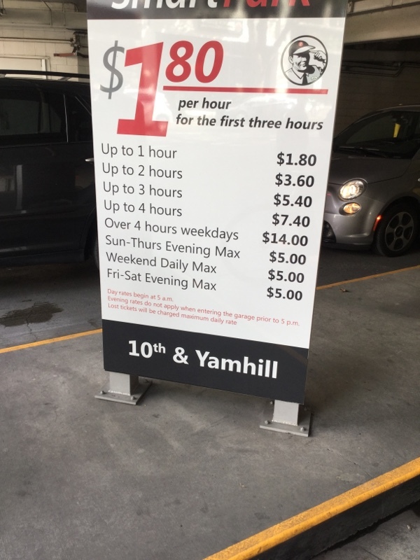 Street view of 10th and Yamhill Garage