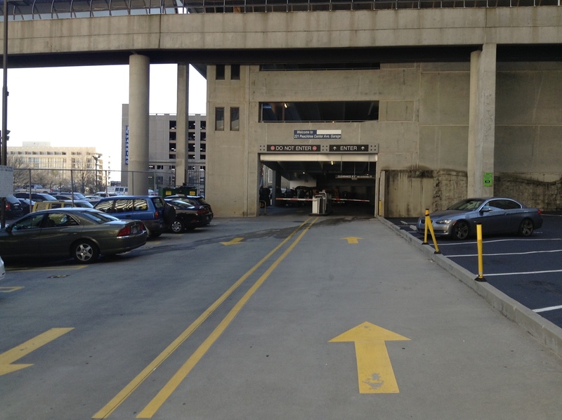 Street view of John Portman Blvd Parking Lot