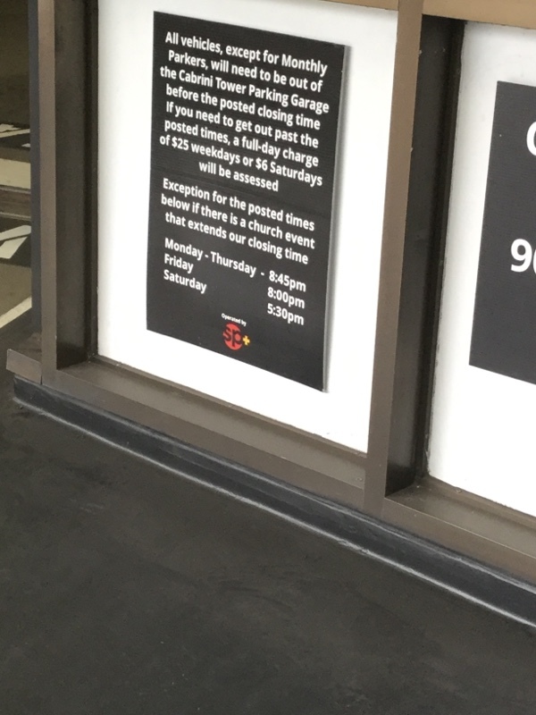 Street view of Cabrini Tower Garage