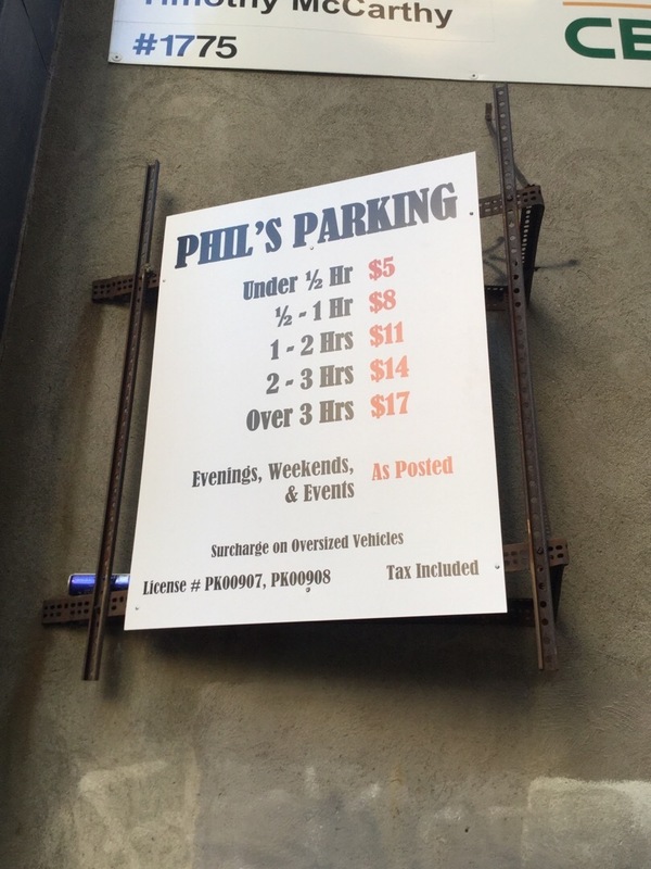Street view of Phil’s Parking