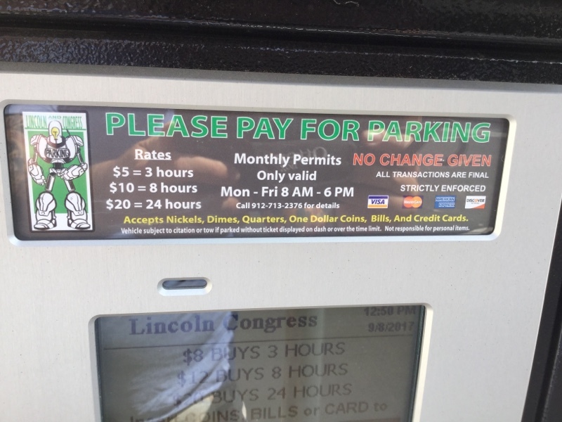 Street view of Lincoln and Congress Parking