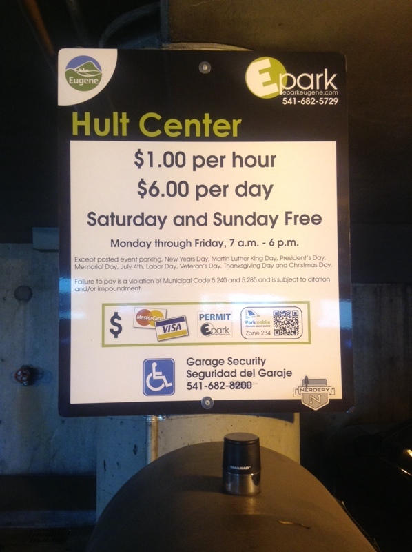 Street view of Hult Center Garage