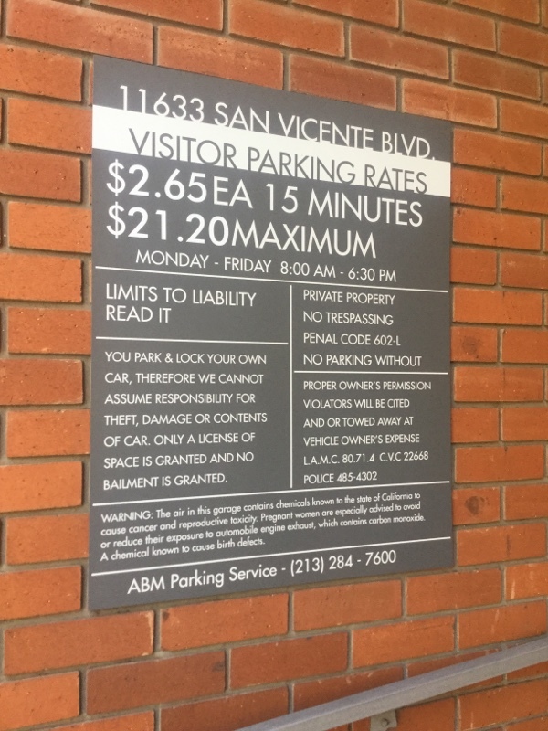 Street view of Brentwood San Vicente Medical Plaza – Garage