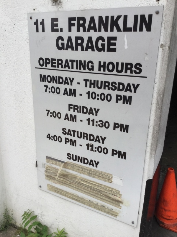 Street view of Franklin Garage