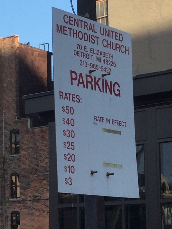 Street view of Central United Methodist Church Lot