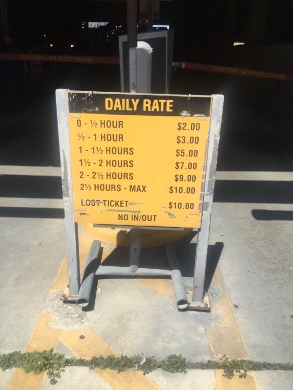 Street view of South Flores Street Parking Garage