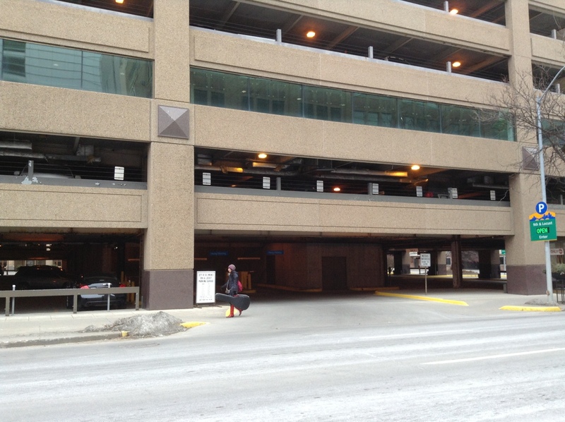 Street view of 9th & Locust Parking Garage