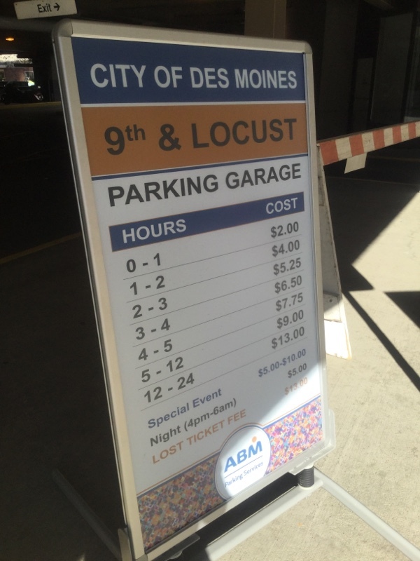Street view of 9th & Locust Parking Garage