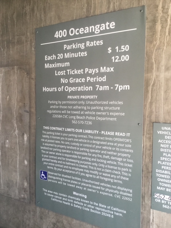 Street view of 400 Oceangate Garage