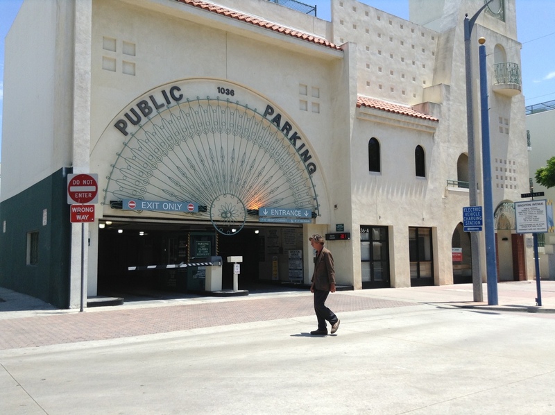 Street view of Broxton & Westwood Parking Garage