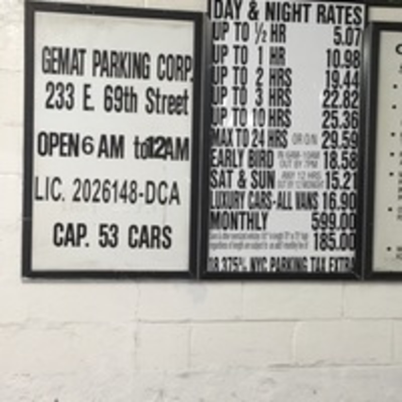 Street view of Gemat Parking Corp.