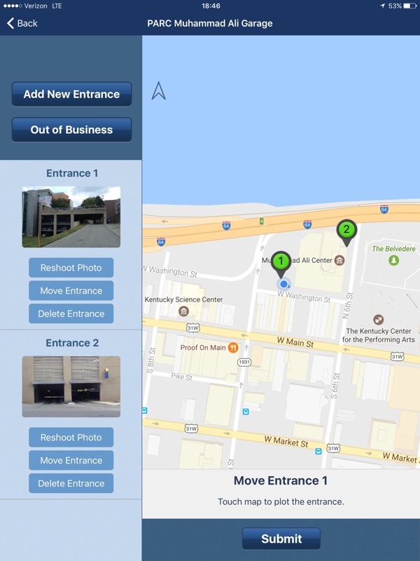 Street view of Muhammad Ali Center Garage