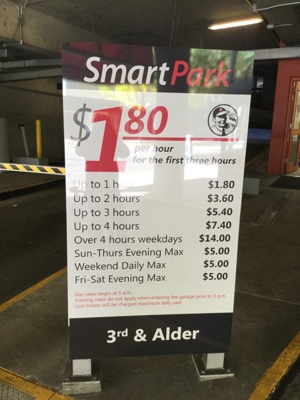 Street view of SmartPark 3rd & Alder