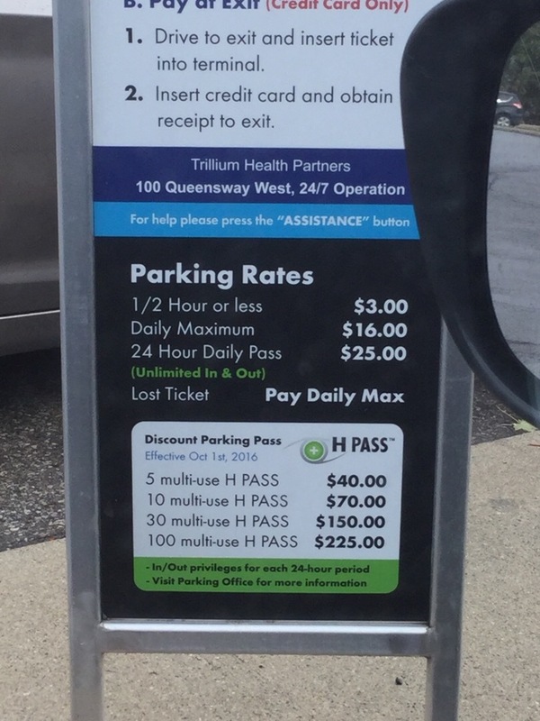 Street view of Mississauga Hospital - West Lot