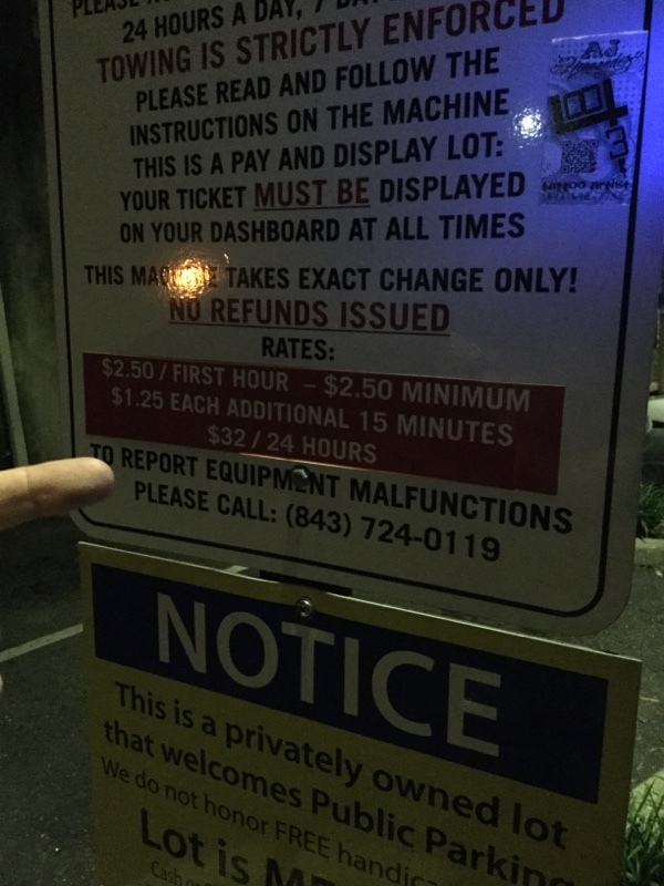 Street view of King and Burns Parking Lot