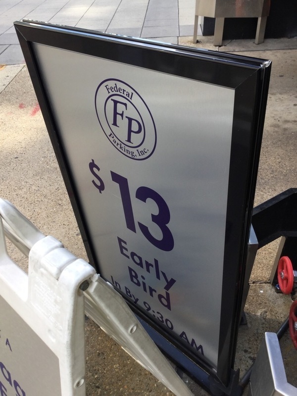 Street view of L St NW Parking Garage