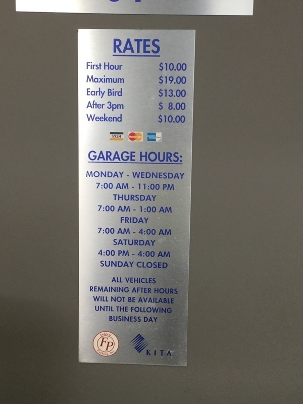 Street view of L St NW Parking Garage