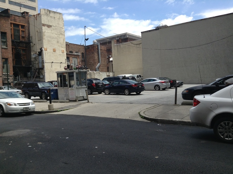 Street view of Custom House Ave Parking Lot