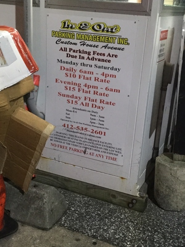 Street view of Custom House Ave Parking Lot