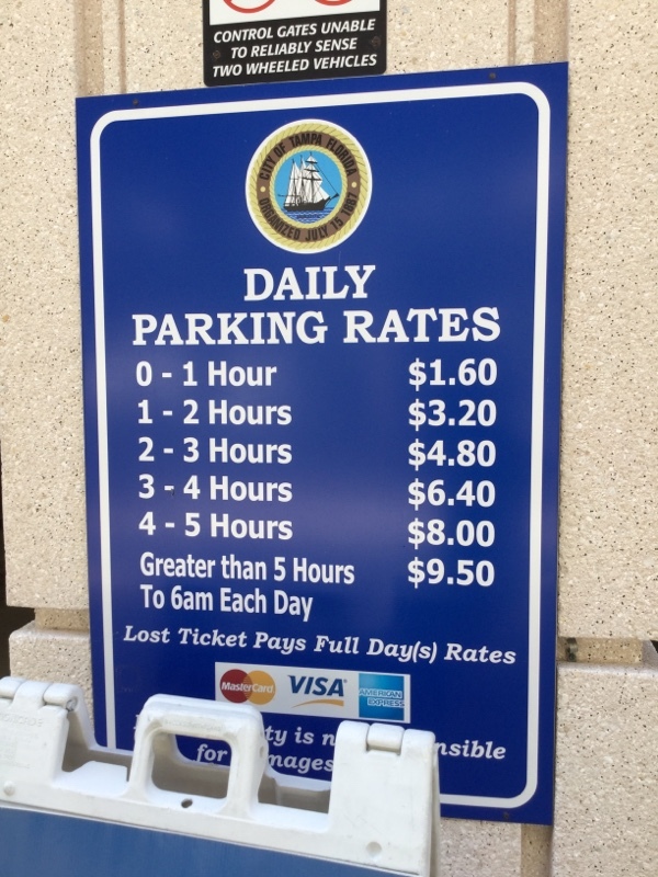 Street view of Tampa Convention Center Parking Garage