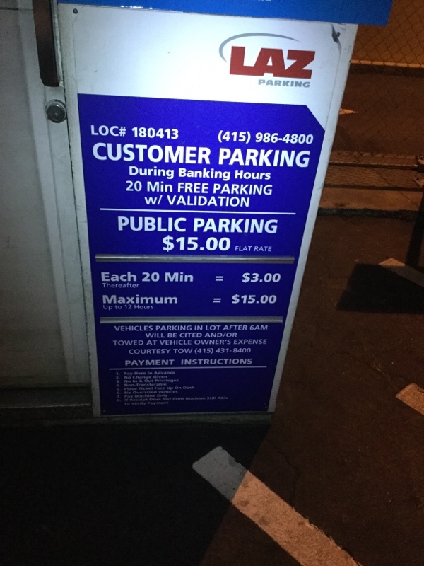 Street view of Bank of America Lot