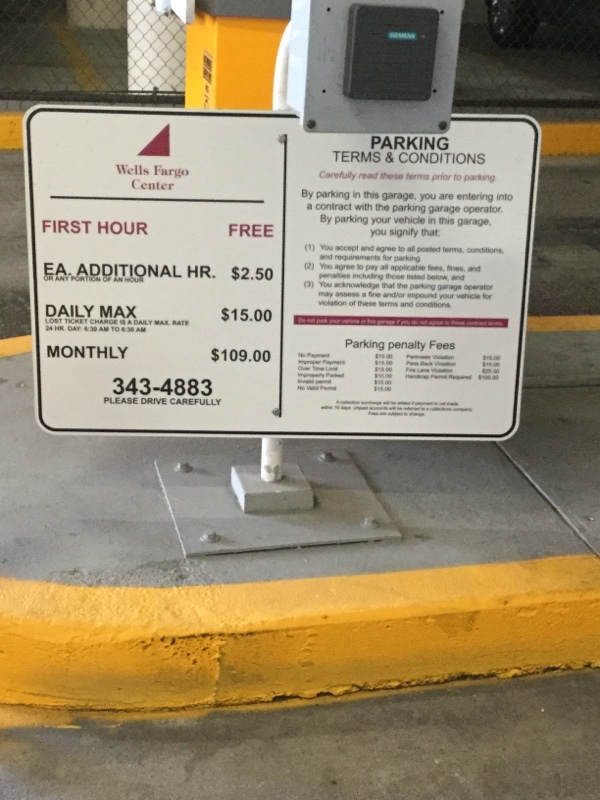 Street view of Wells Fargo Garage