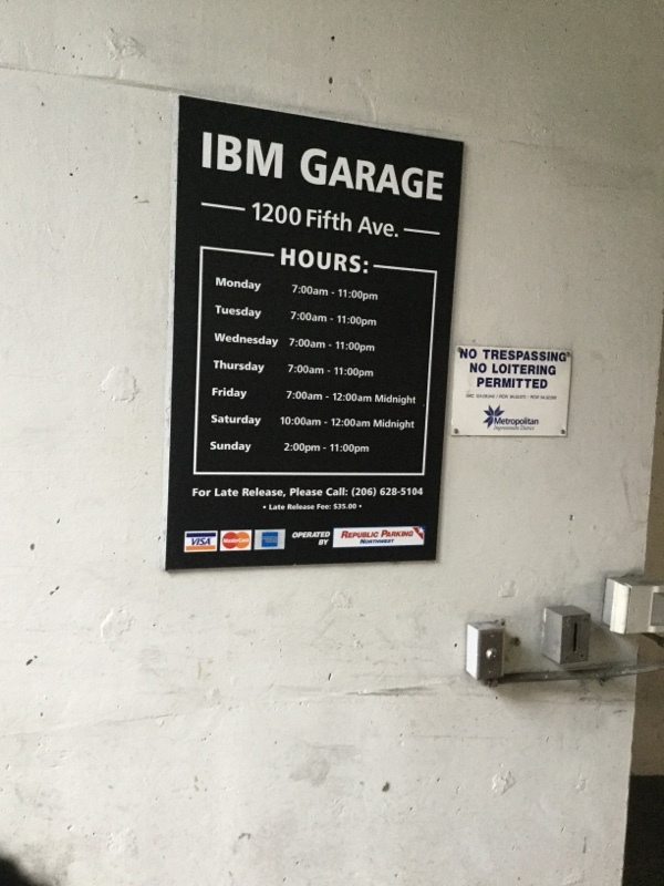 Street view of 1200 Fifth Ave Garage